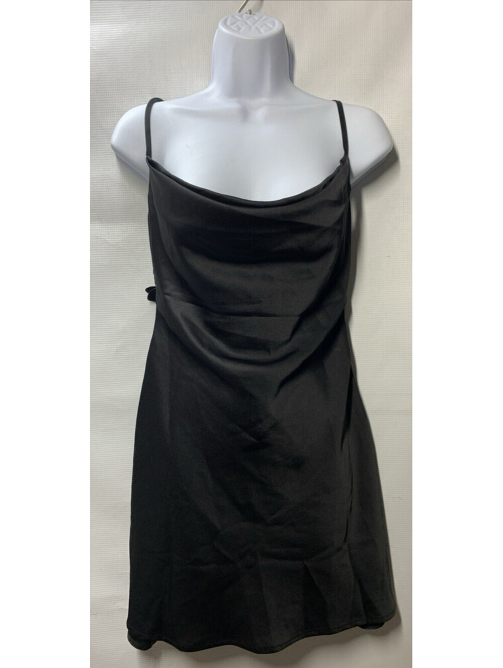 Lulus Women's Pandora Flower Back Mini Evening Dress Sleeveless Black Size Small